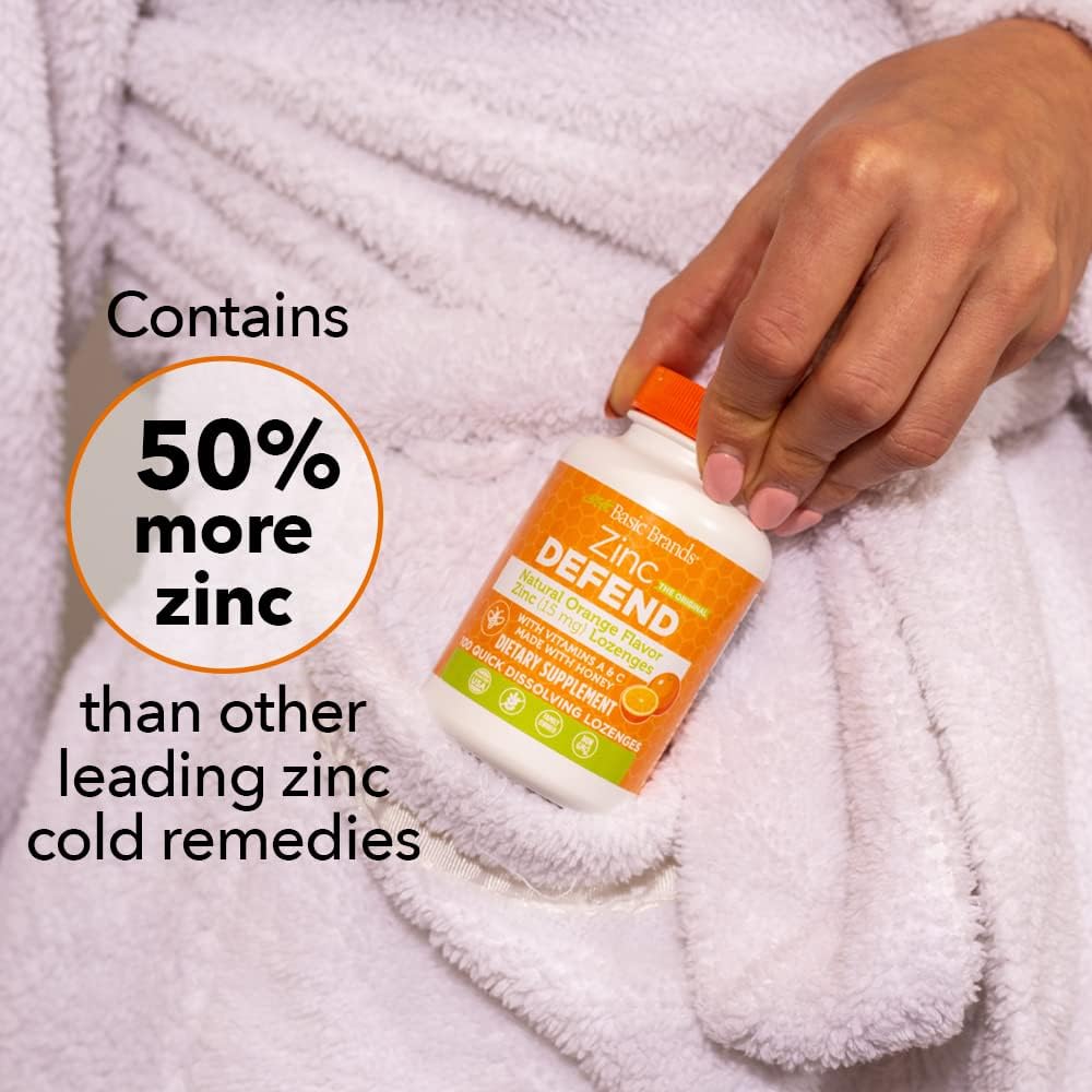 Basic Organics Zinc Orange Defend Tablet 100 Count