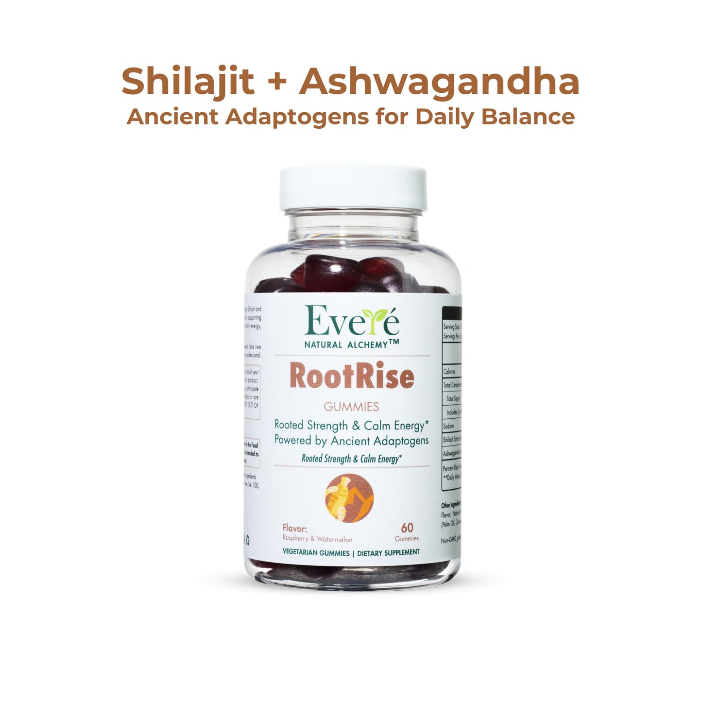 The EverÉ Natural Alchemy Evere RootRise Shilajit + Ashwagandha 60 Tablets