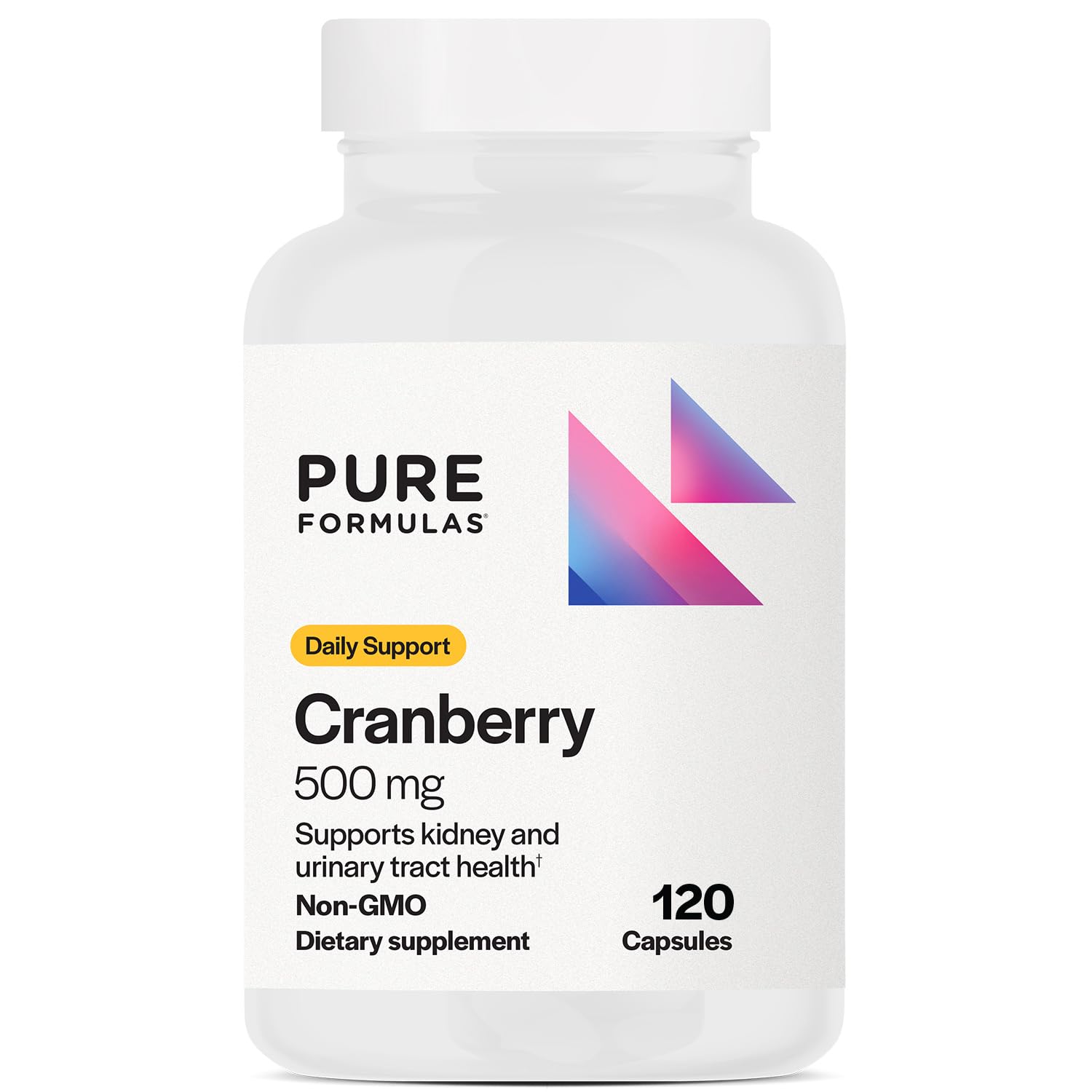 PureFormulas Cranberry 500 mg Capsules 120 Count