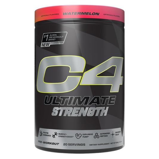 C4 Ultimate Strength Pre Workout Powder, 20 Servings