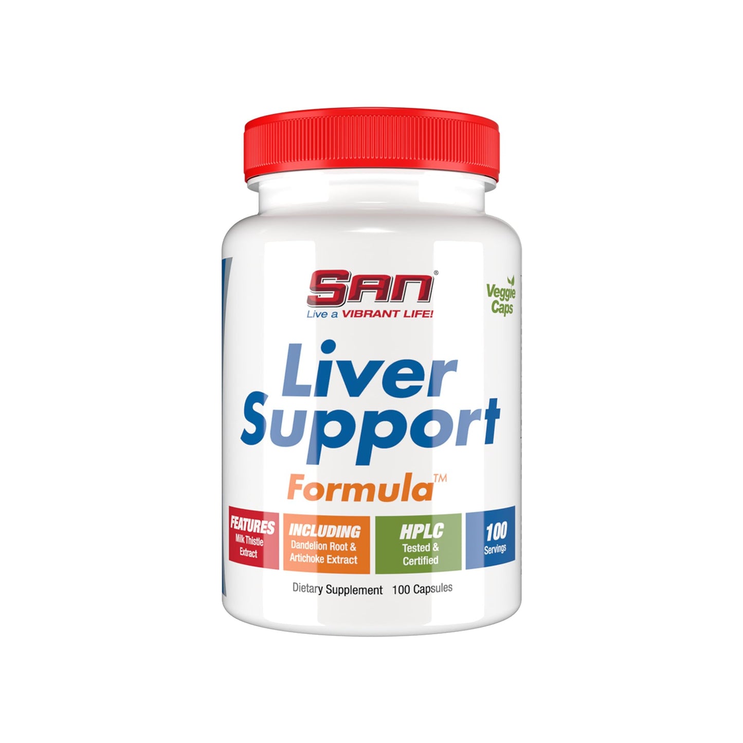 SAN Liver Support Matrix - Liver Cleanse Detox & Repair Formula Capsules 100 Count