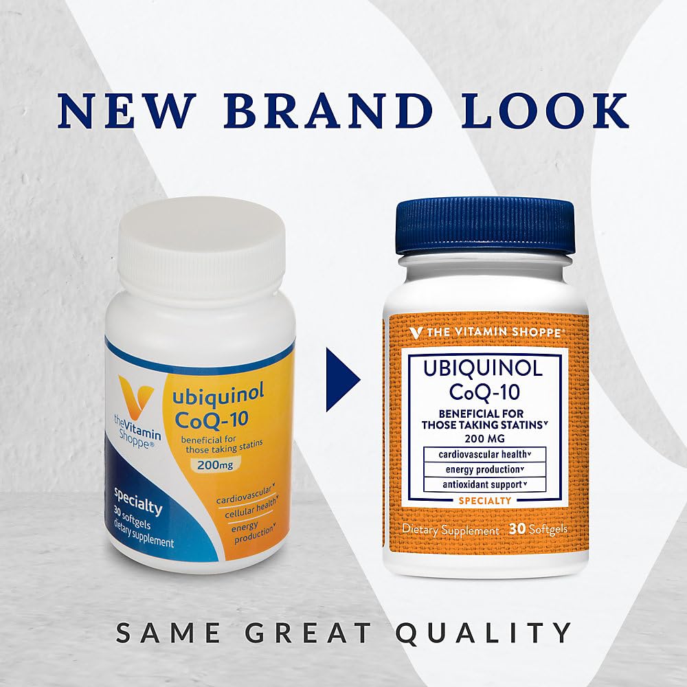 The Vitamin Shoppe Ubiquinol CoQ-10 200mg Softgels 30