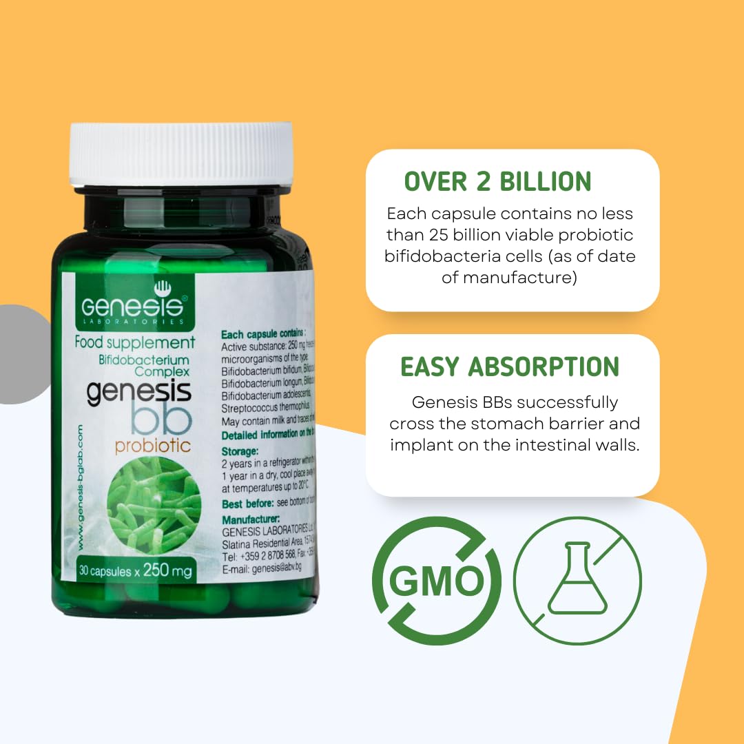 Genesis LABORATORIES Bifidobacterium Complex BB Probiotic Capsule 90 Count