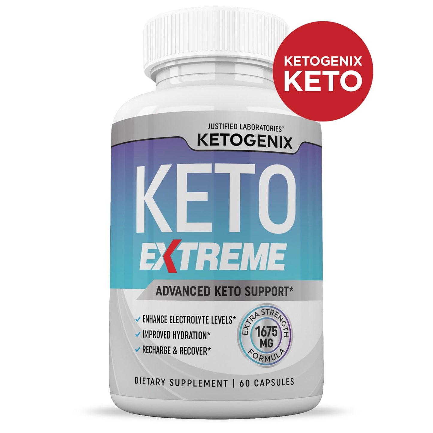 Justified Laboratories Ketogenix Extreme Keto Pills 1675MG Capsule, 300 Capsules