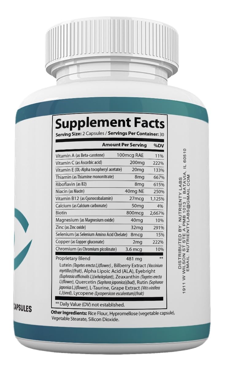 Zonata Vision Clear Eye Health Support Vitamins Capsule, 60 Capsules