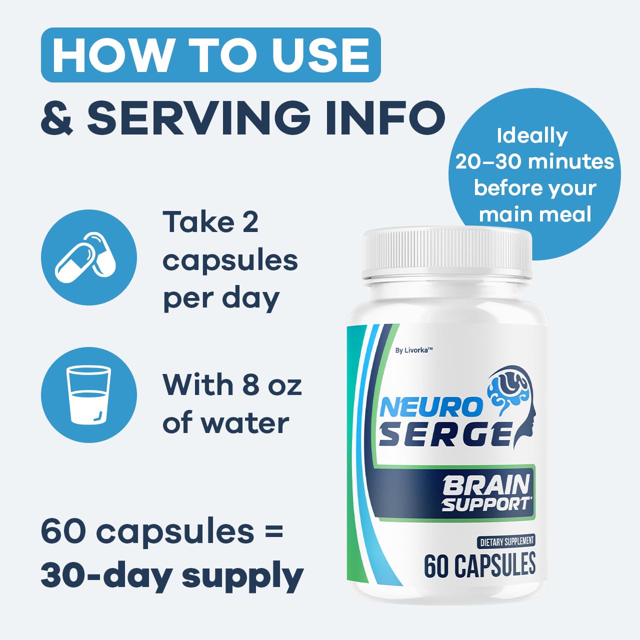 LIVORKA NeuroSerge Capsules 300 Capsules