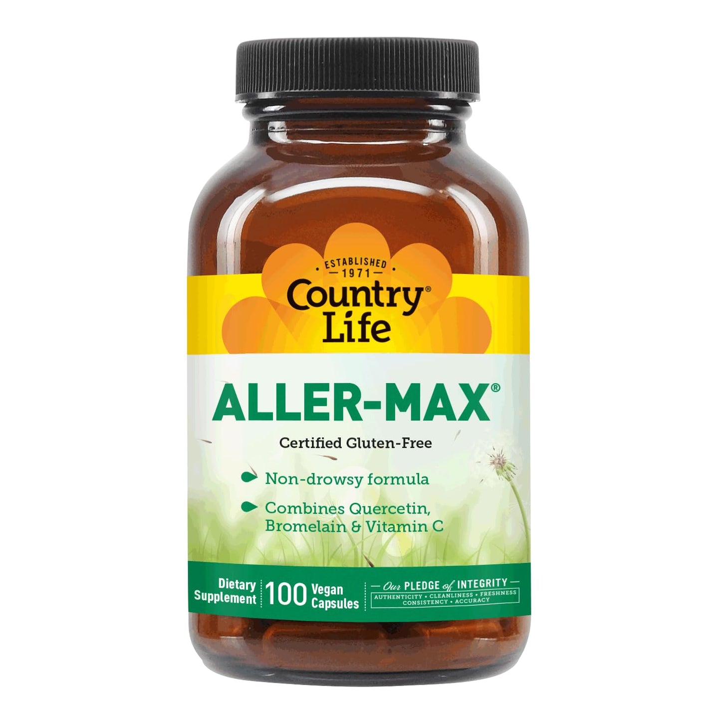 Country Life Aller-Max Quercetin & Bromelain Capsules 100