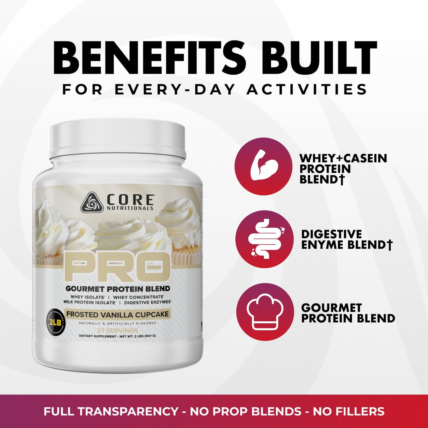 Core Nutritionals PRO Protein Blend Powder Cinnamon French Toast, 32 Servings
