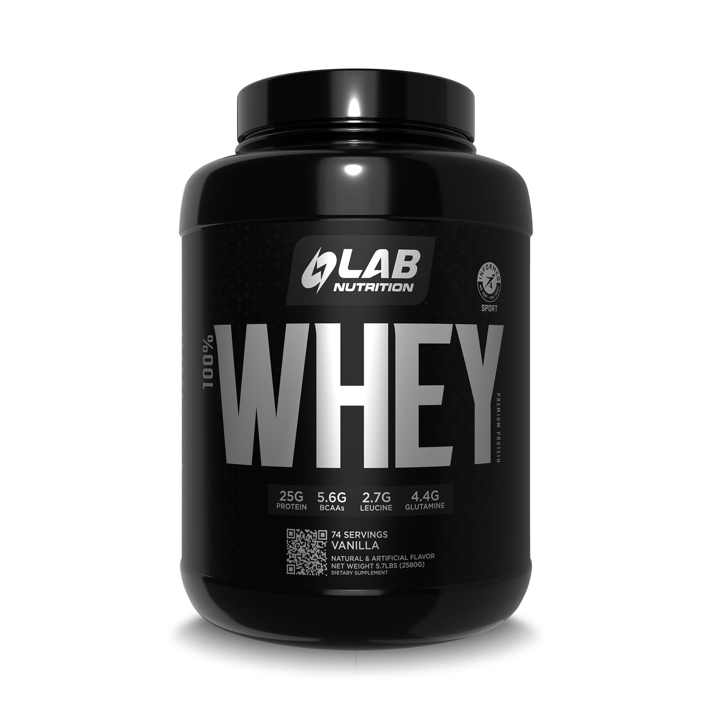 LAB NUTRITION GOL Premium 100% Whey Protein Powder, 74 Servings