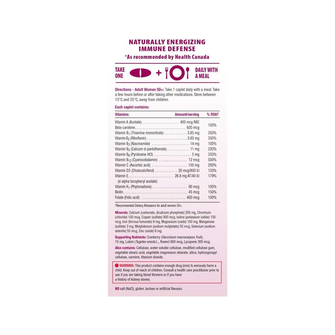 Jamieson Laboratories Multi Complete Vitamin for Women 50+ Caplets, 90 Count