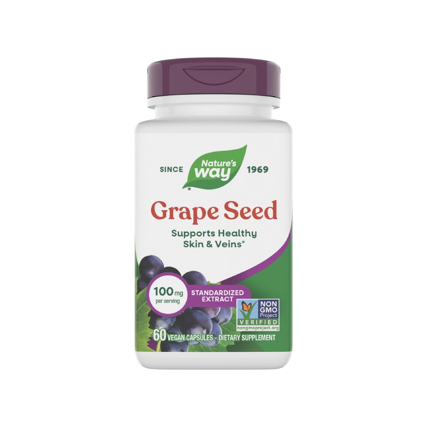 Nature's Way Grape Seed Standardized Extract Capsule 60 Count