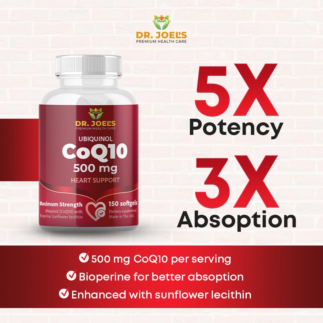 Dr. JOEL'S MOM NUTRIX COQ10 500 mg Maximum Potency & Absorption Immune Support 150 Softgels