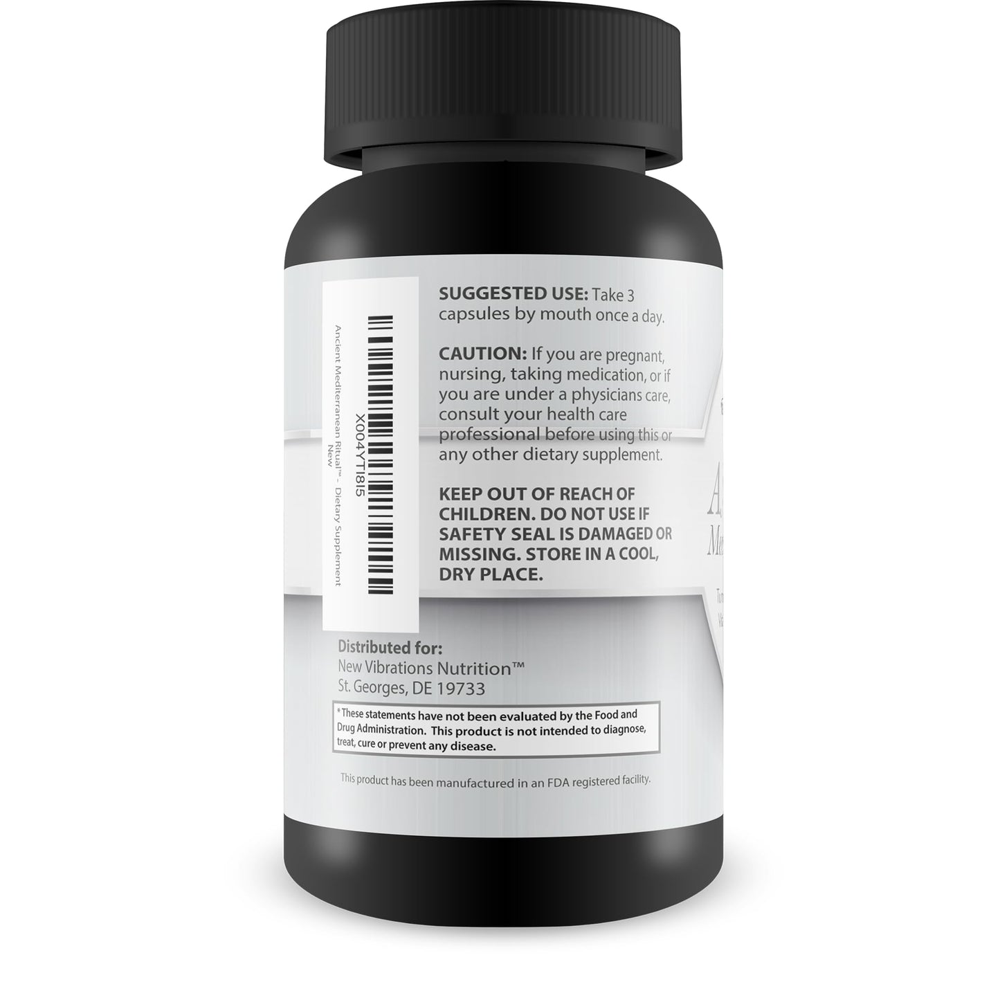 New Vibrations Nutrition Ancient Mediterranean Ritual Immunity Gut Detox Capsule 90 Count