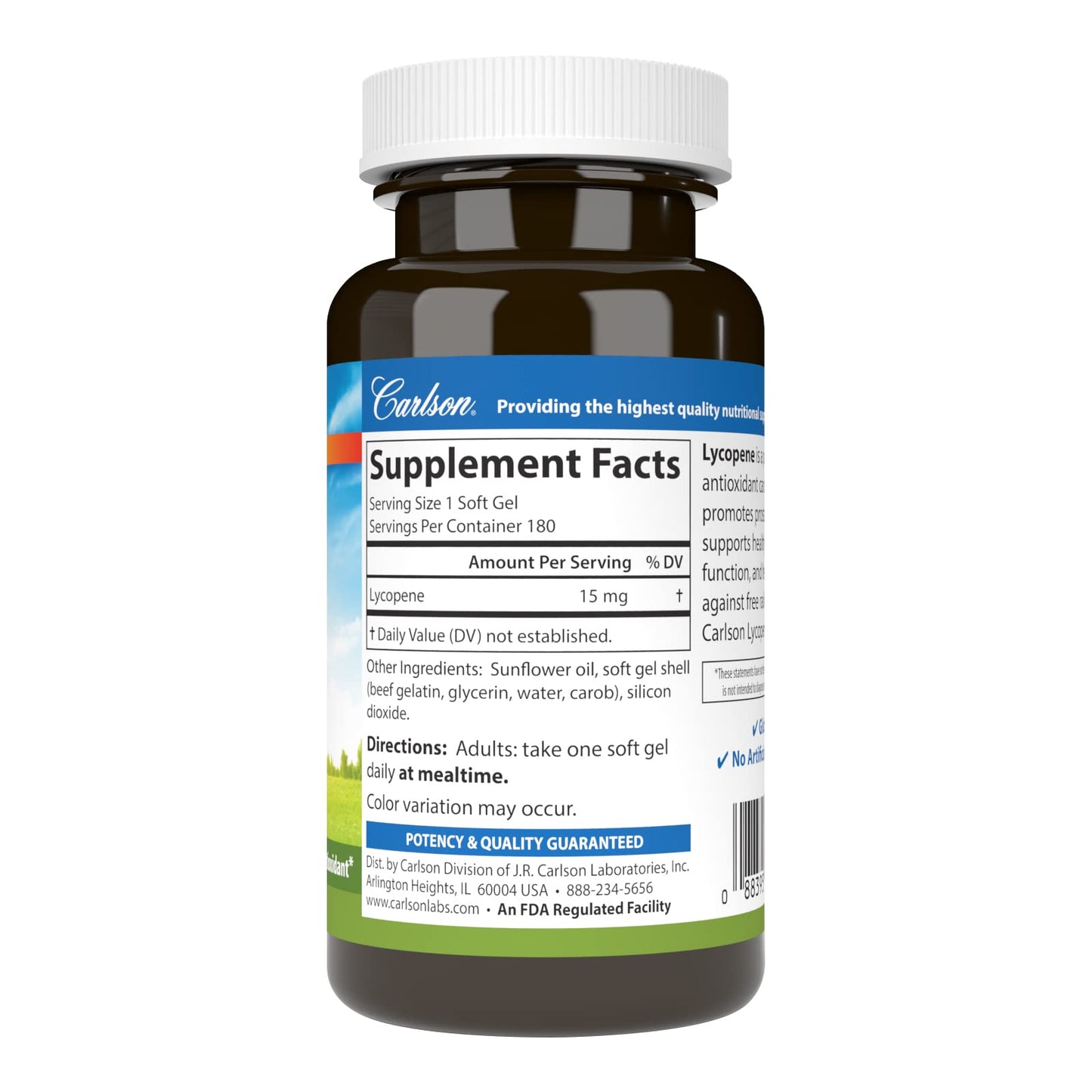 Carlson Lycopene Softgels 180 Count