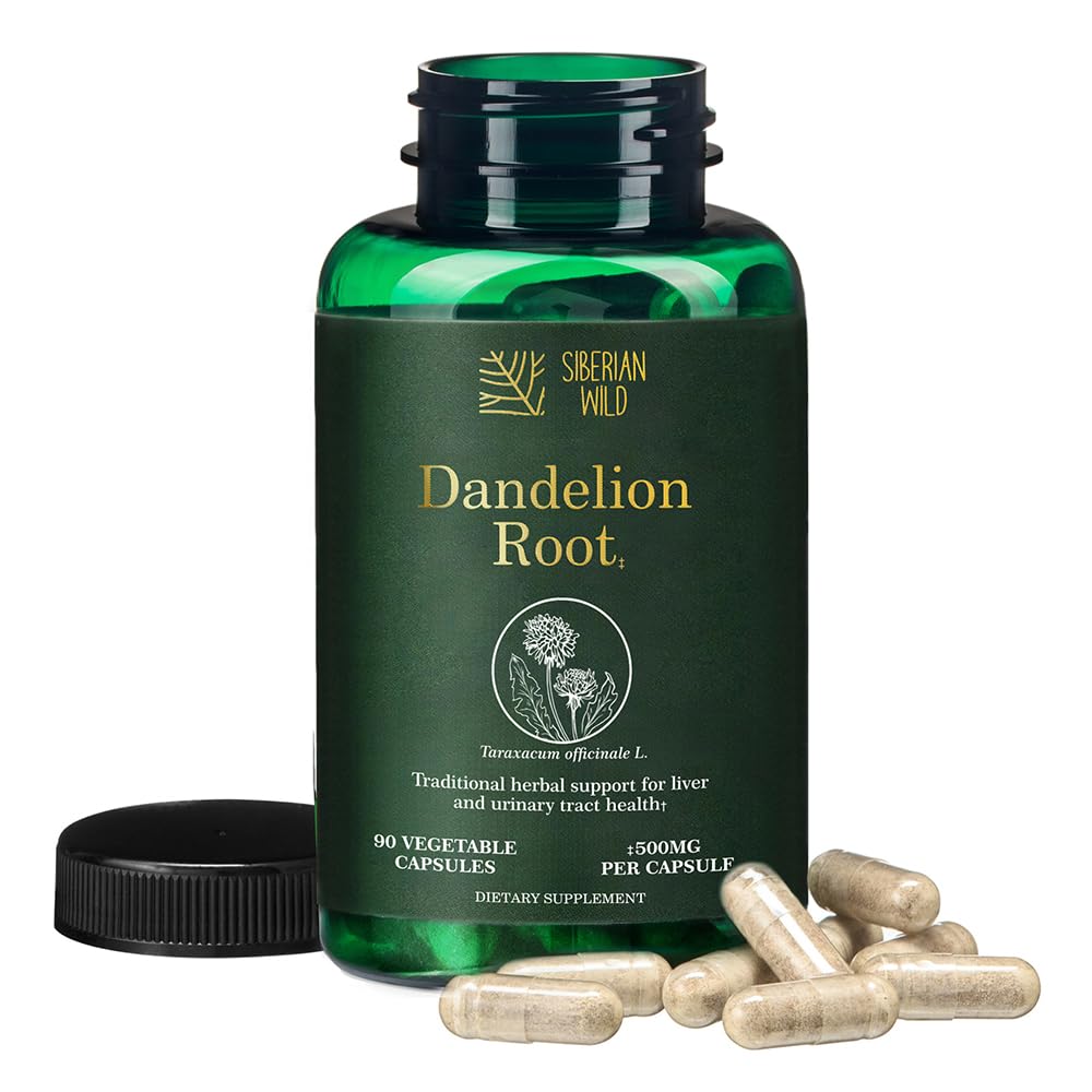Siberian Wild Dandelion Root Herbal Supplement Capsule, 90 Count