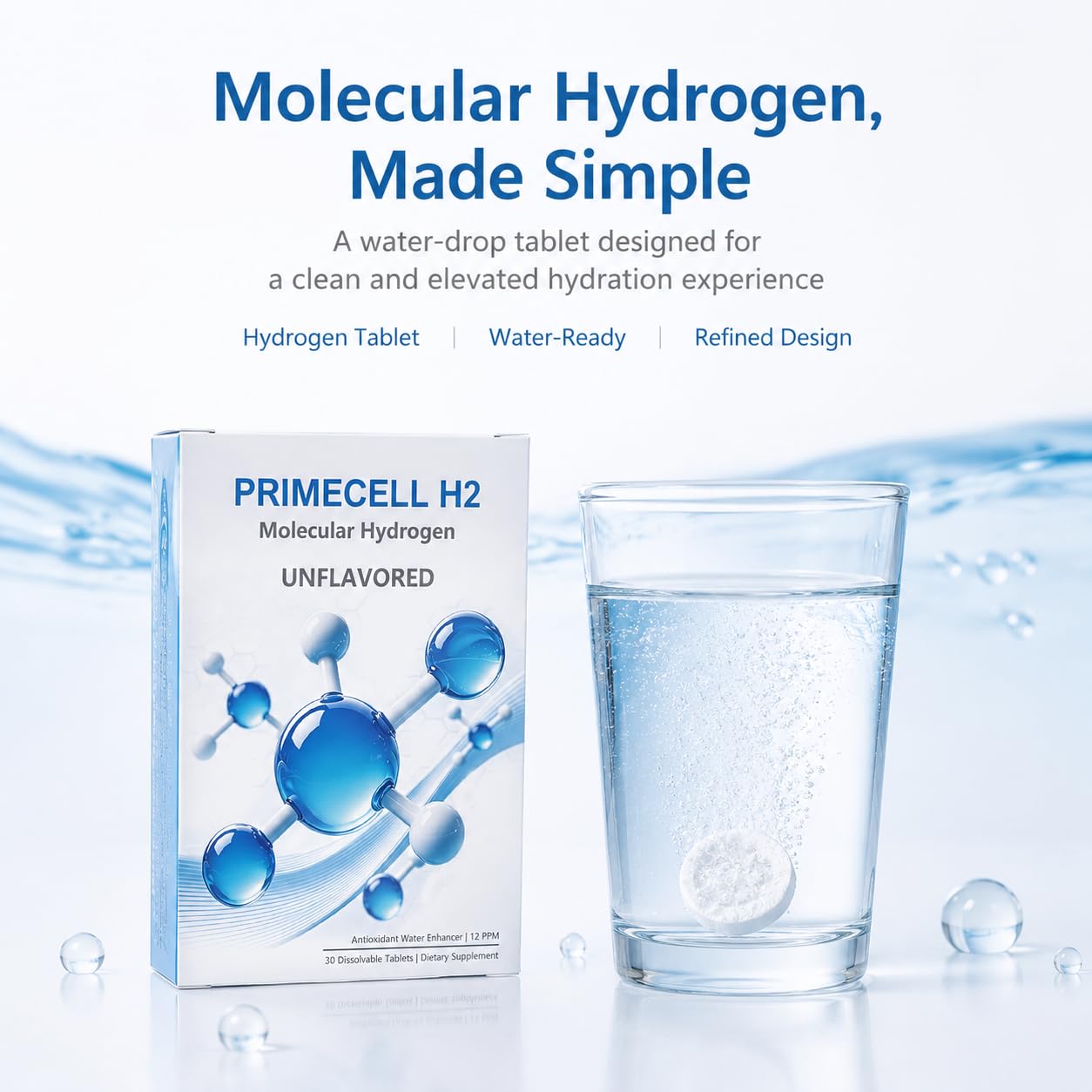GUSUPY Molecular Hydrogen Magnesium 12 PPM H2 Capsules, 30 Count