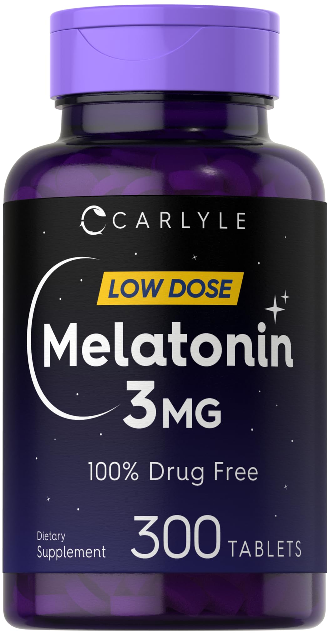 Carlyle Melatonin 3mg Tablets, 300 Count