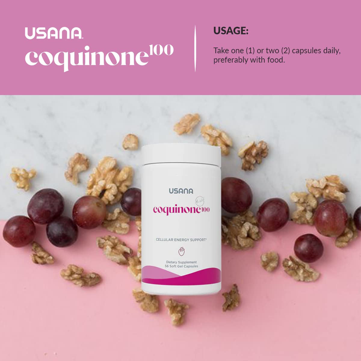 USANA CoQuinone 100 CoQ10 - Alpha-Lipoic Acid Capsule, 1 Count