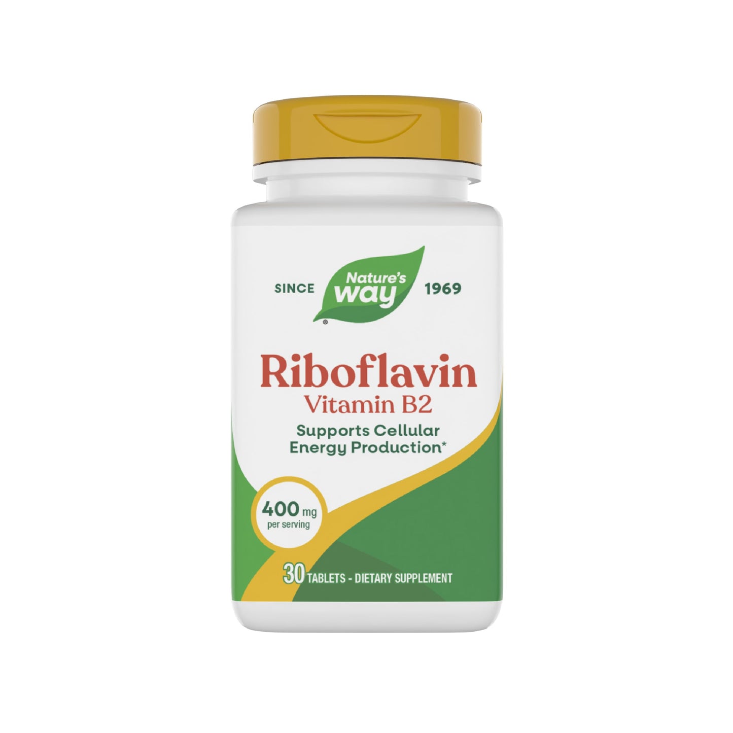 Nature's Way Riboflavin Vitamin B2 400 mg Tablet, 30 Tablets