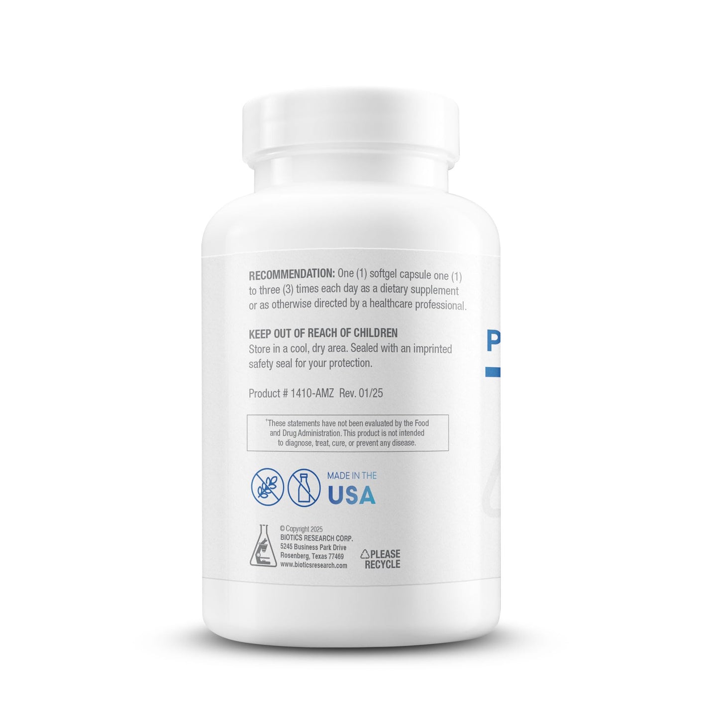 BIOTICS RESEARCH Phosphatidylcholine 420 mg Softgel Capsule, 100 Count