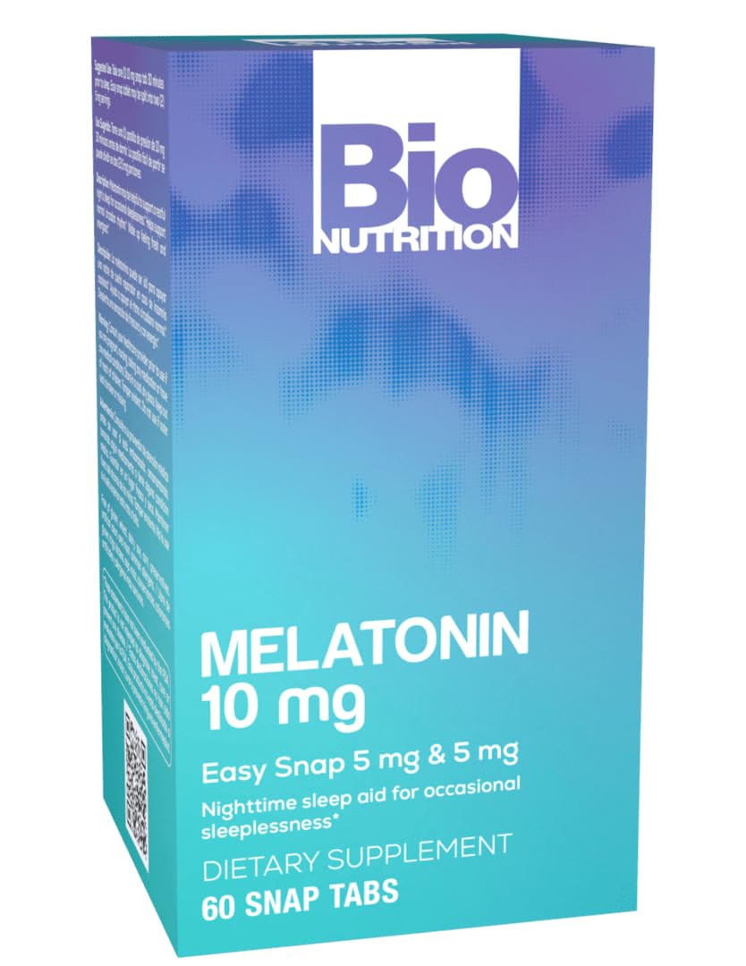 Bio Nutrition Melatonin 10 mg Tablets, 60 Count