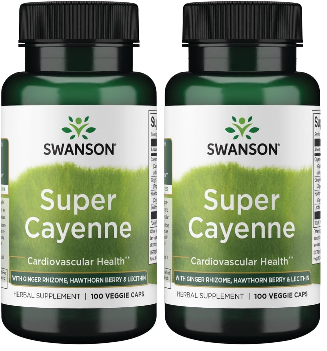 Swanson Super Cayenne with Ginger Rhizome, Hawthorn Berry & Lecithin Capsules, 200 Count