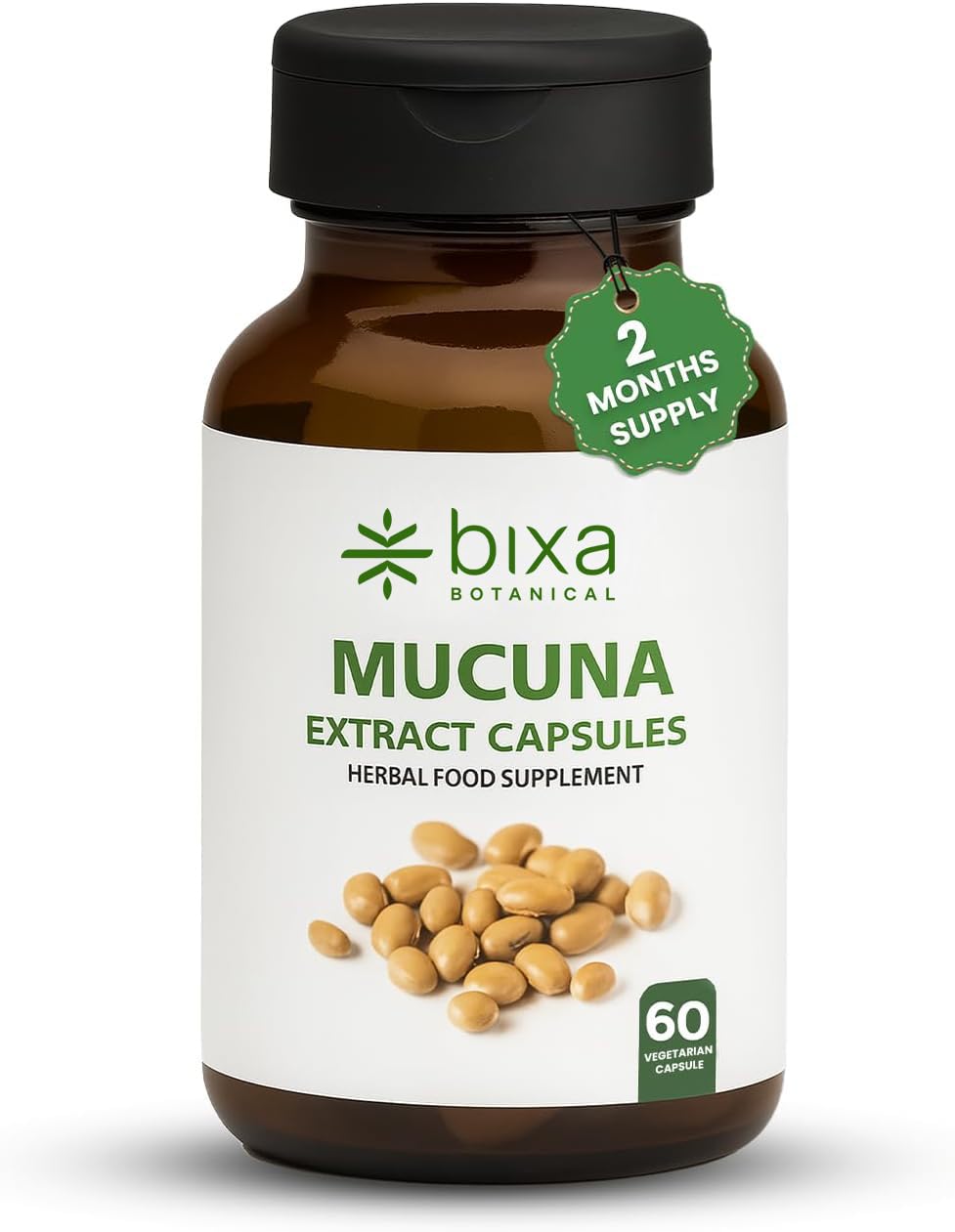 bixa BOTANICAL Mucuna Pruriens Extract 60 Capsules