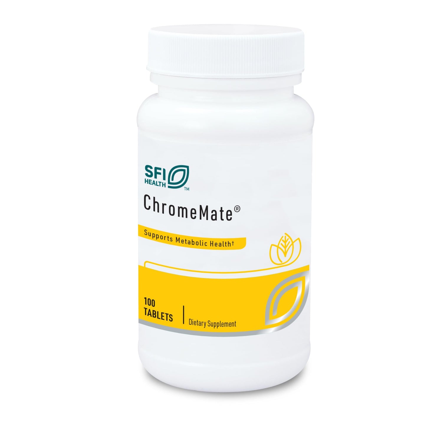 SFI Health Chromemate Chromium Polynicotinate 200mcg Tablets, 100 Count