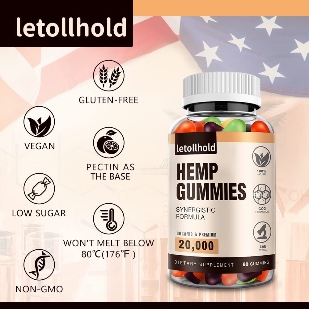 Letollhold Hemp Gummies Edibles Banana-Avocado Gummy, 400 Count
