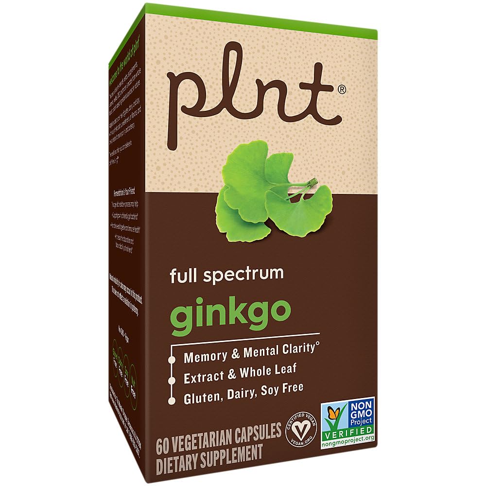 plnt Gingko Full Spectrum, Supports Memory & Mental Clarity 60 Capsules