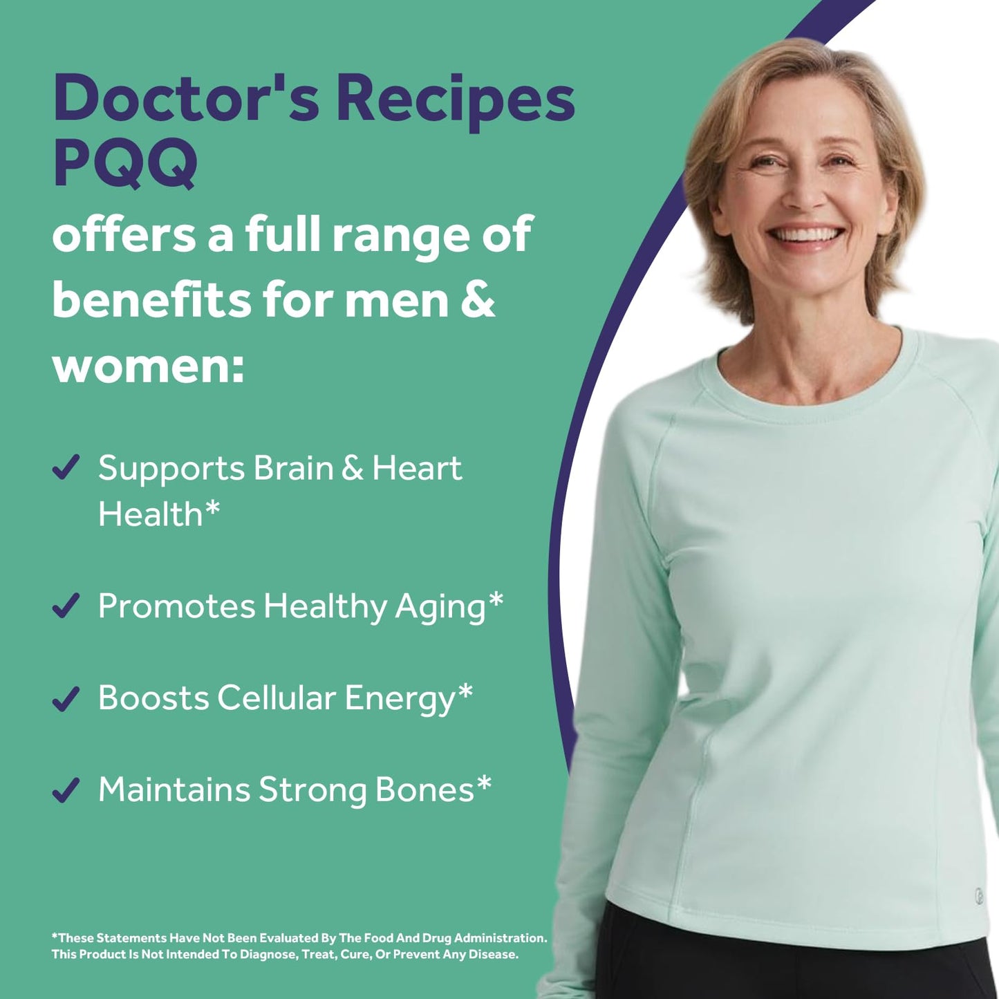 Doctor's Recipes PQQ Supplement 40 mg with CoQ10 Softgels 120