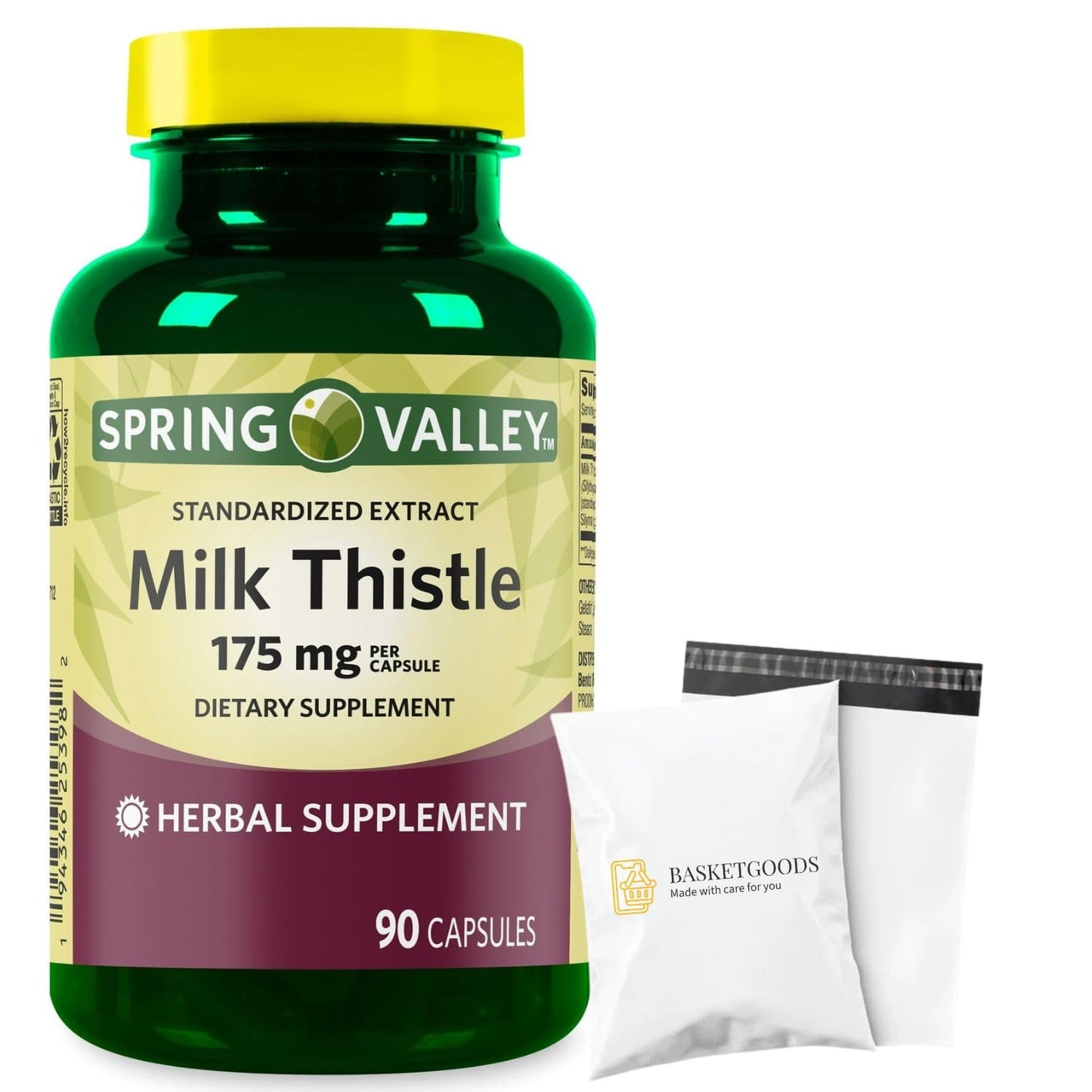 BASKETGOODS Milk Thistle Capsules 90 Count