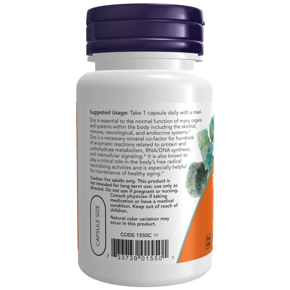 NOW Foods Zinc Picolinate 50 mg Capsules 120