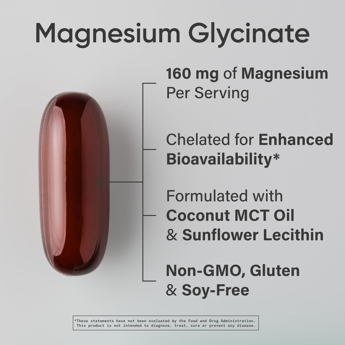 Sports Research Magnesium Glycinate Softgels, 60 Count