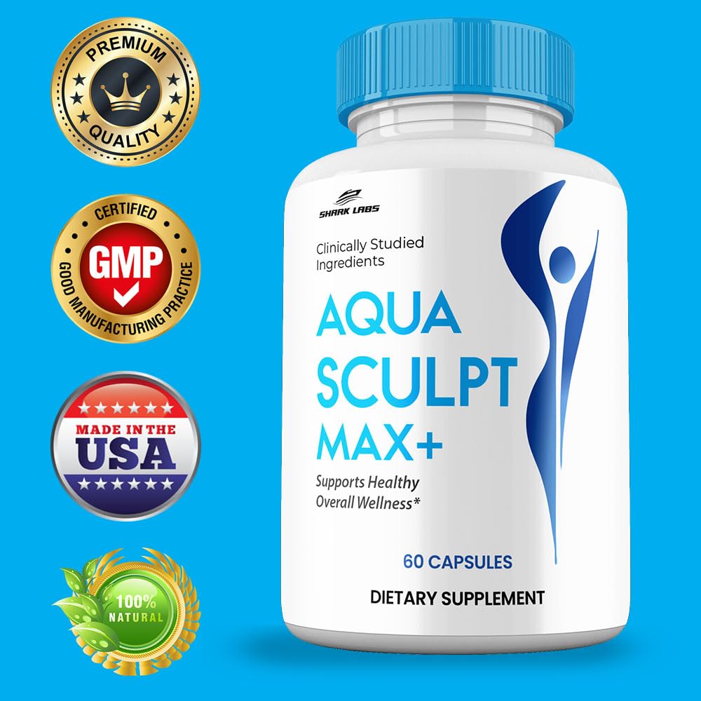 Shark Labs Aqua Max+ Advanced Formula Supplement, AquSculpt Max Capsules, 60 Count