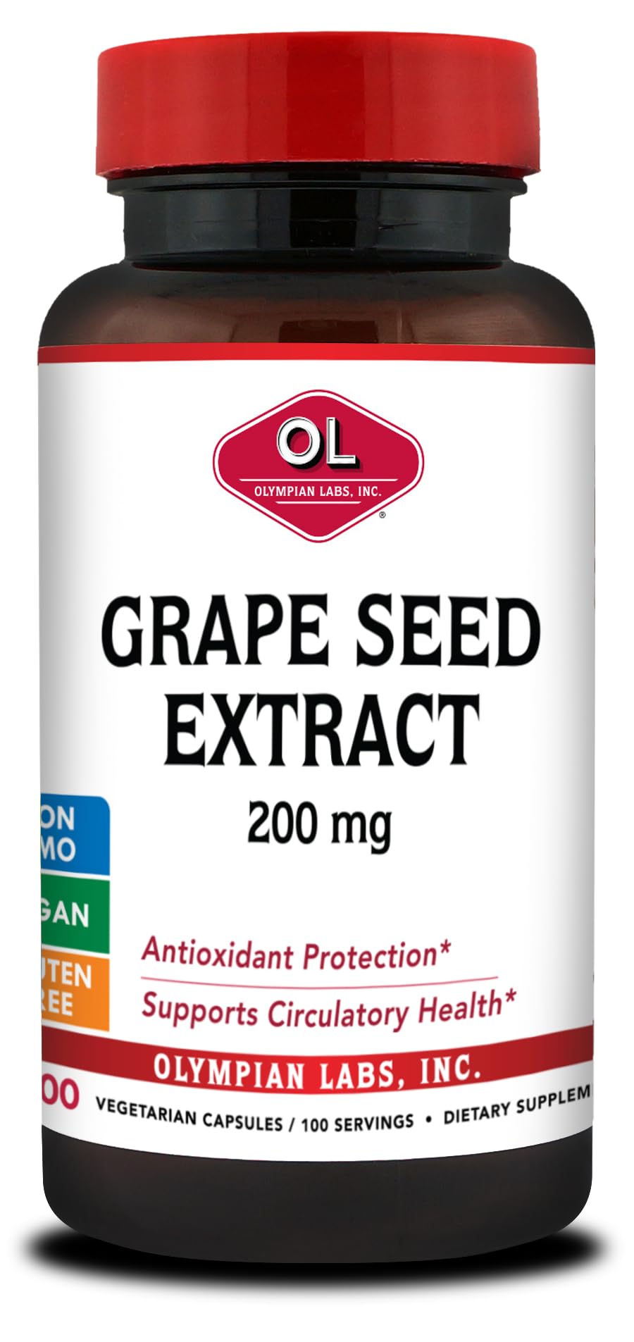 Olympian Labs Grape Seed Extract Capsules 200 mg, 100 Vegetable Capsules