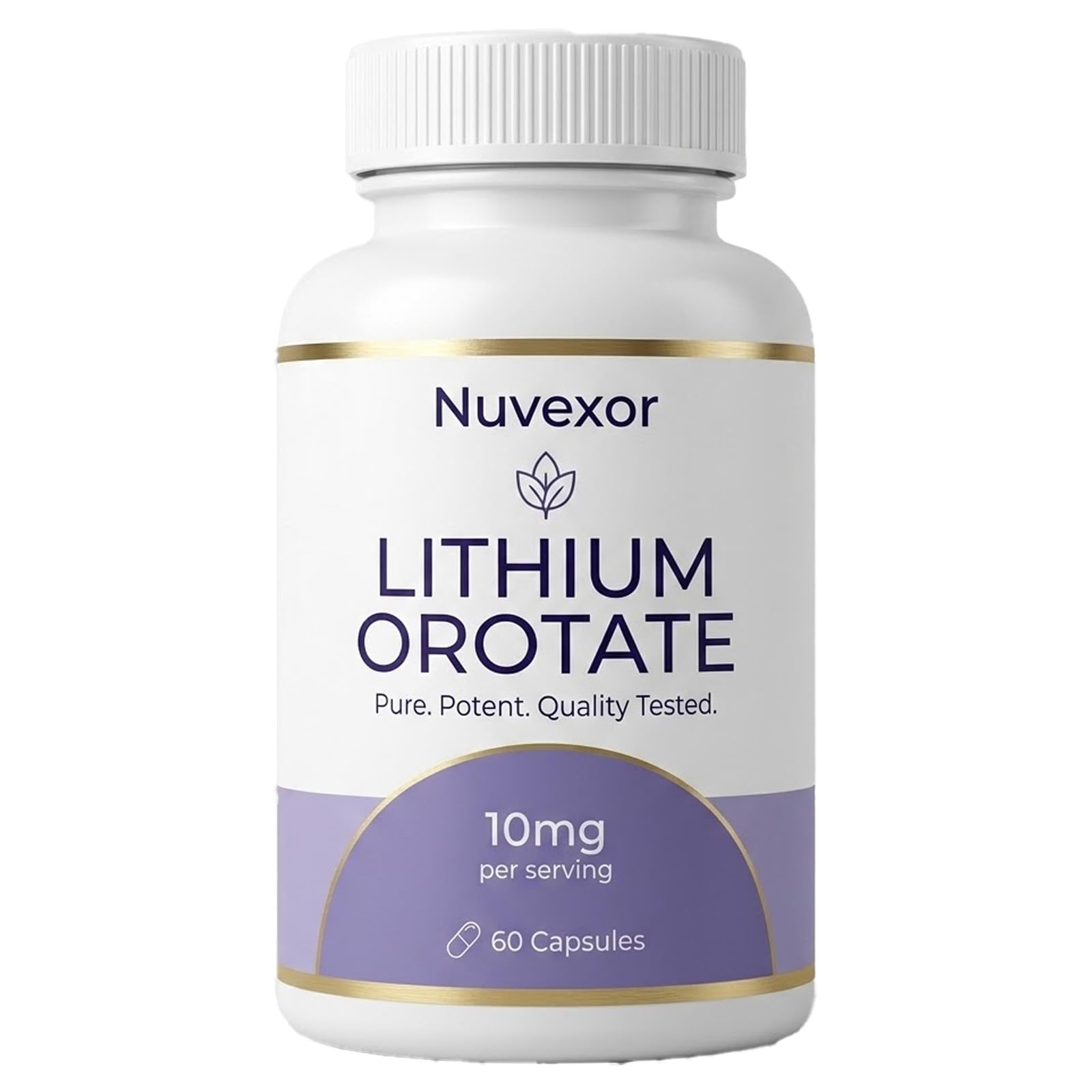 Gouiia Nuvexor Lithium Orotate 10mg Capsules, 60 Count