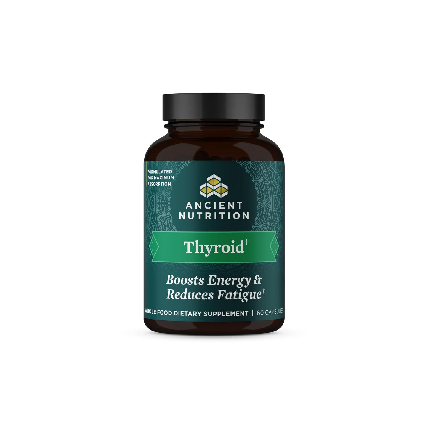 Ancient Nutrition Thyroid Support Supplement with Ashwaghanda Capsules, 60 Count