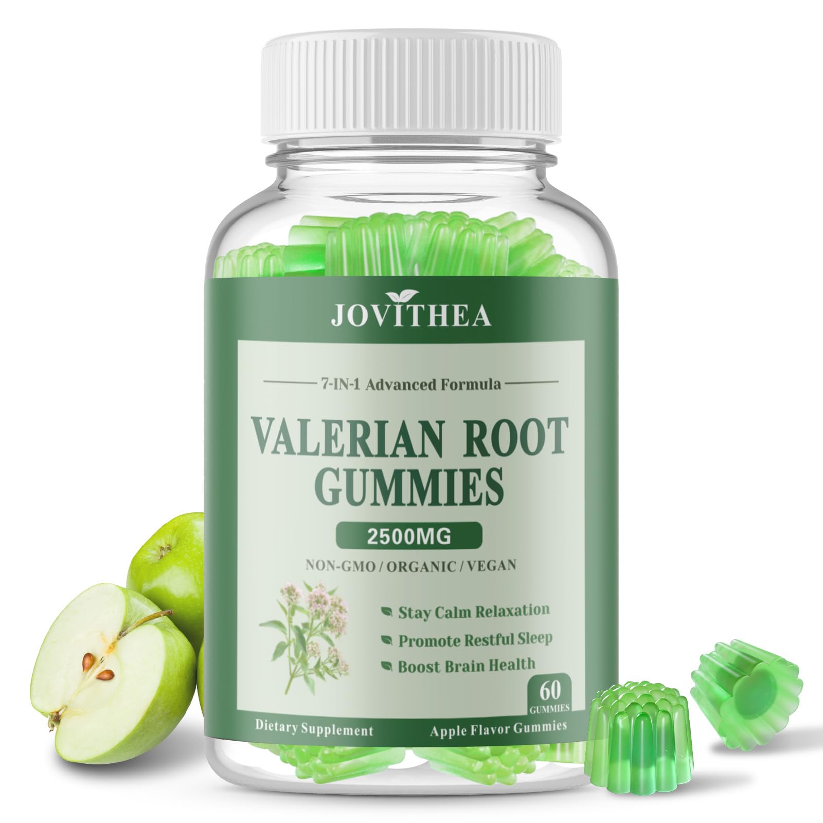 JOVITHEA Organic Valerian Root Gummies 60 Count