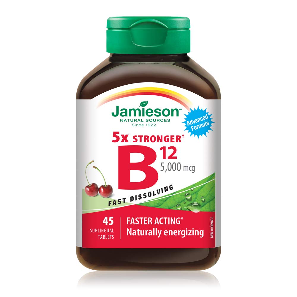 Jamieson Vitamin B12 5,000 mcg, 45 Tablets