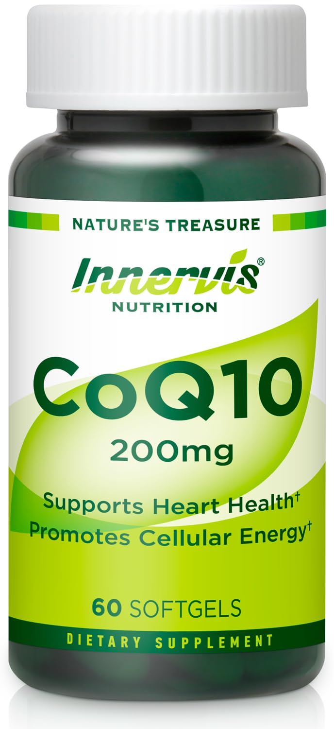 InnervisNutrition CoQ10 200mg Softgels, 60 Count