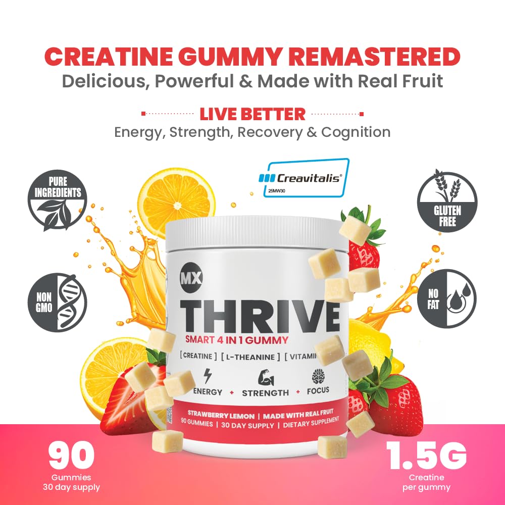MX Wellness Creatine Monohydrate Gummies 90 Count