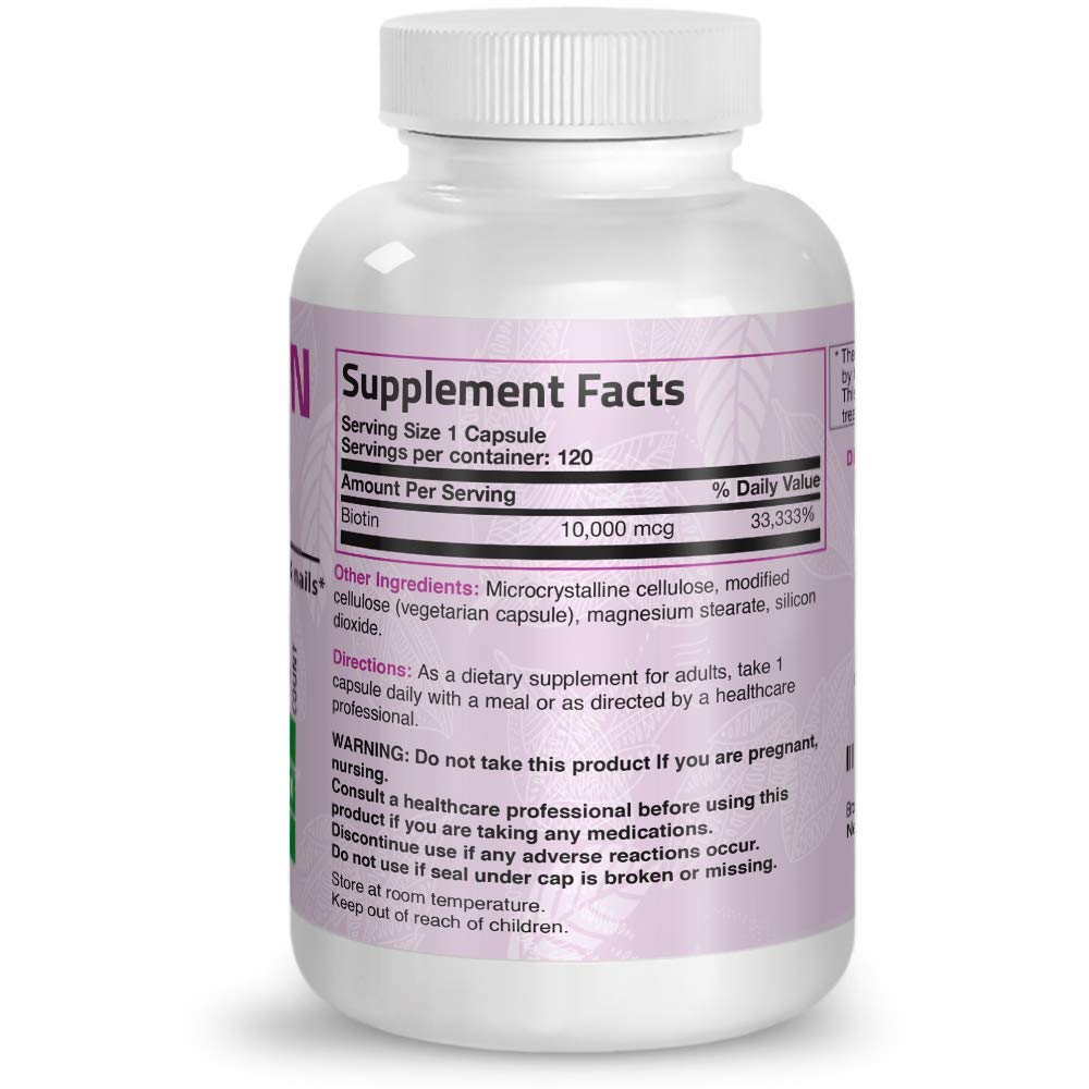 Bronson Marine Collagen Peptides Hydrolyzed Protein + Ultra Biotin 10,000 Mcg Hair Skin and Nails Supplement Powder 2