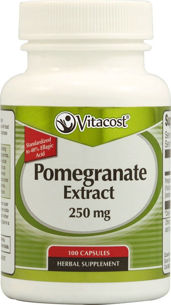 Vitacost Brand Pomegranate Extract 250 mg Capsules, 100 Count
