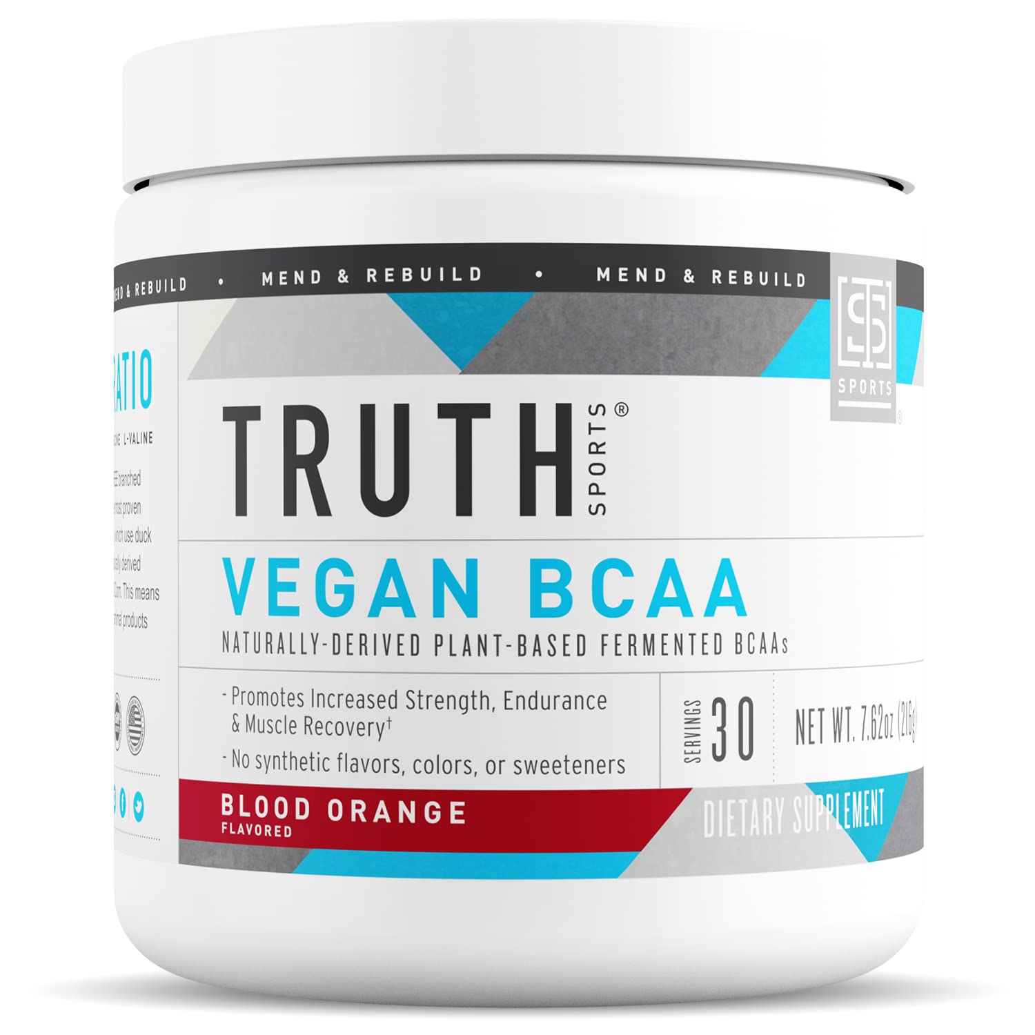 Truth Nutrition Vegan BCAA Powder Blood Orange 7.9 Ounce