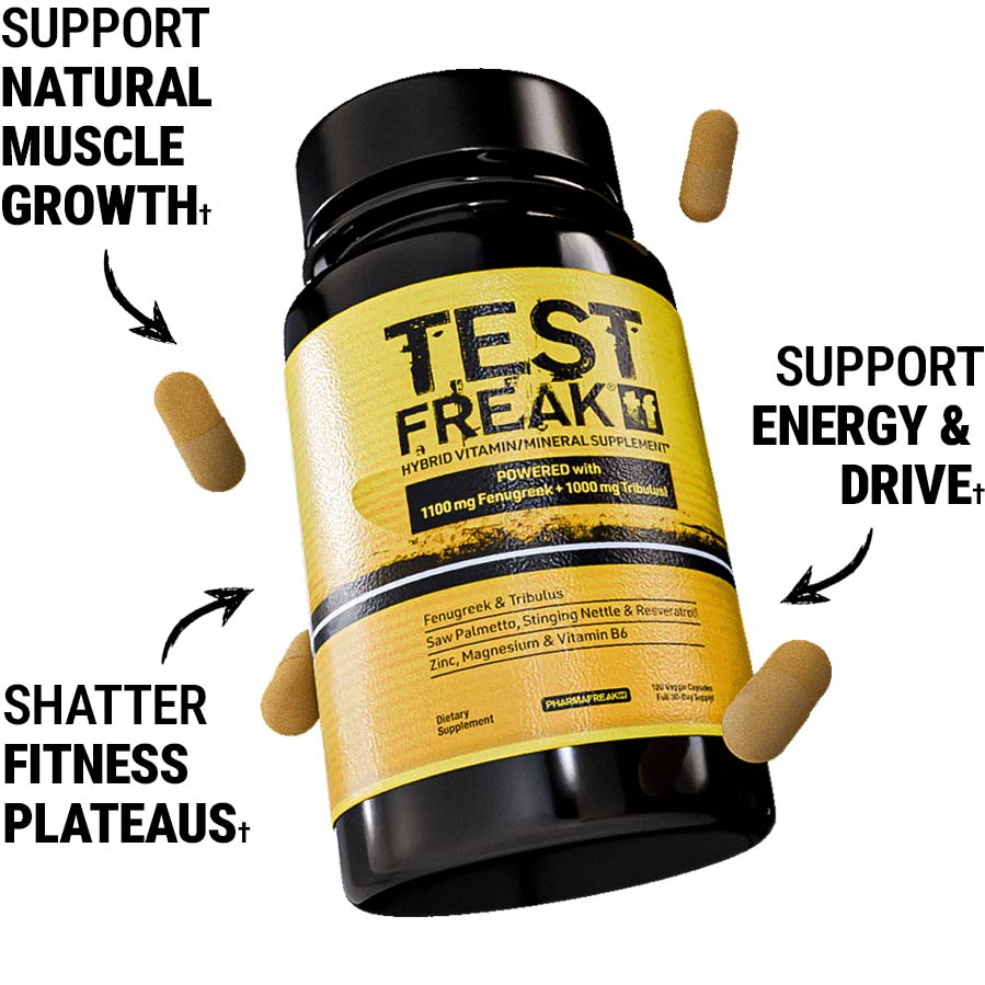 Pharmafreak Test Freak Men's Performance Support Formula Capsules, 120 Capsules