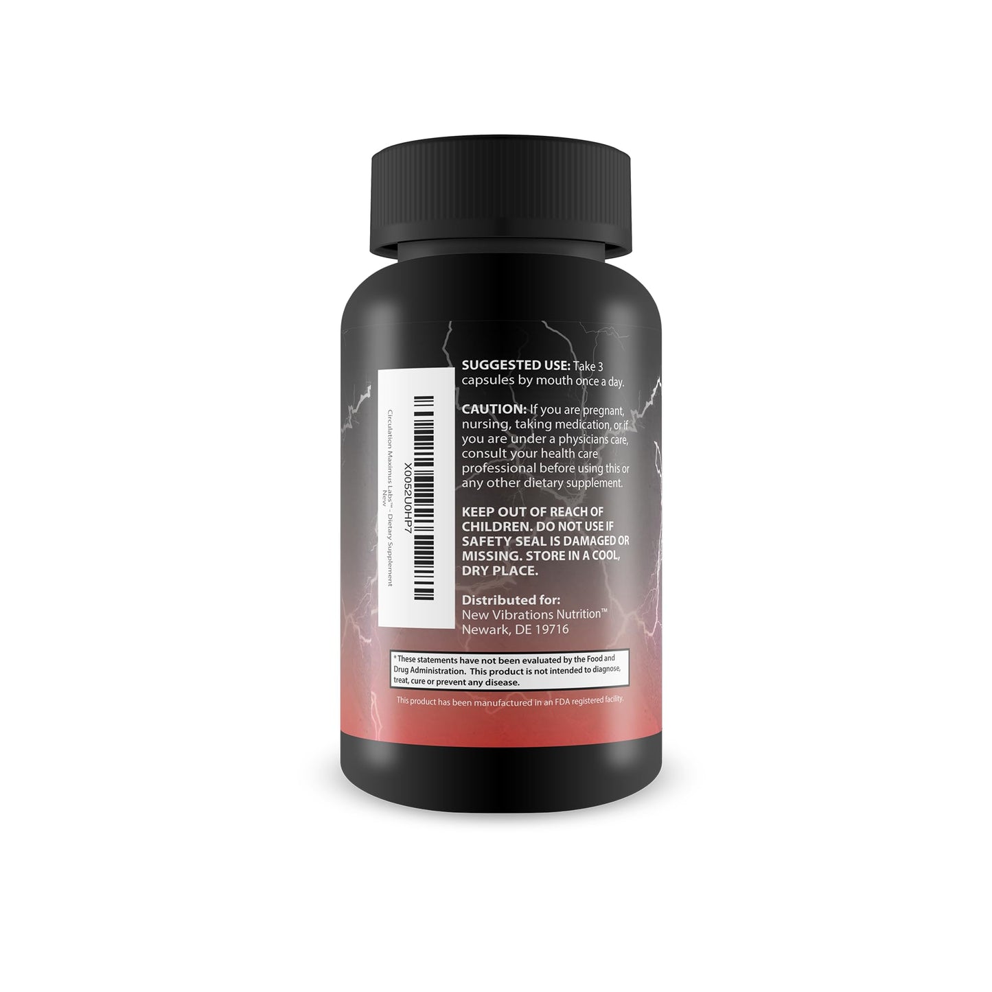New Vibrations Nutrition Circulation Maximus Labs Capsule 90 Count