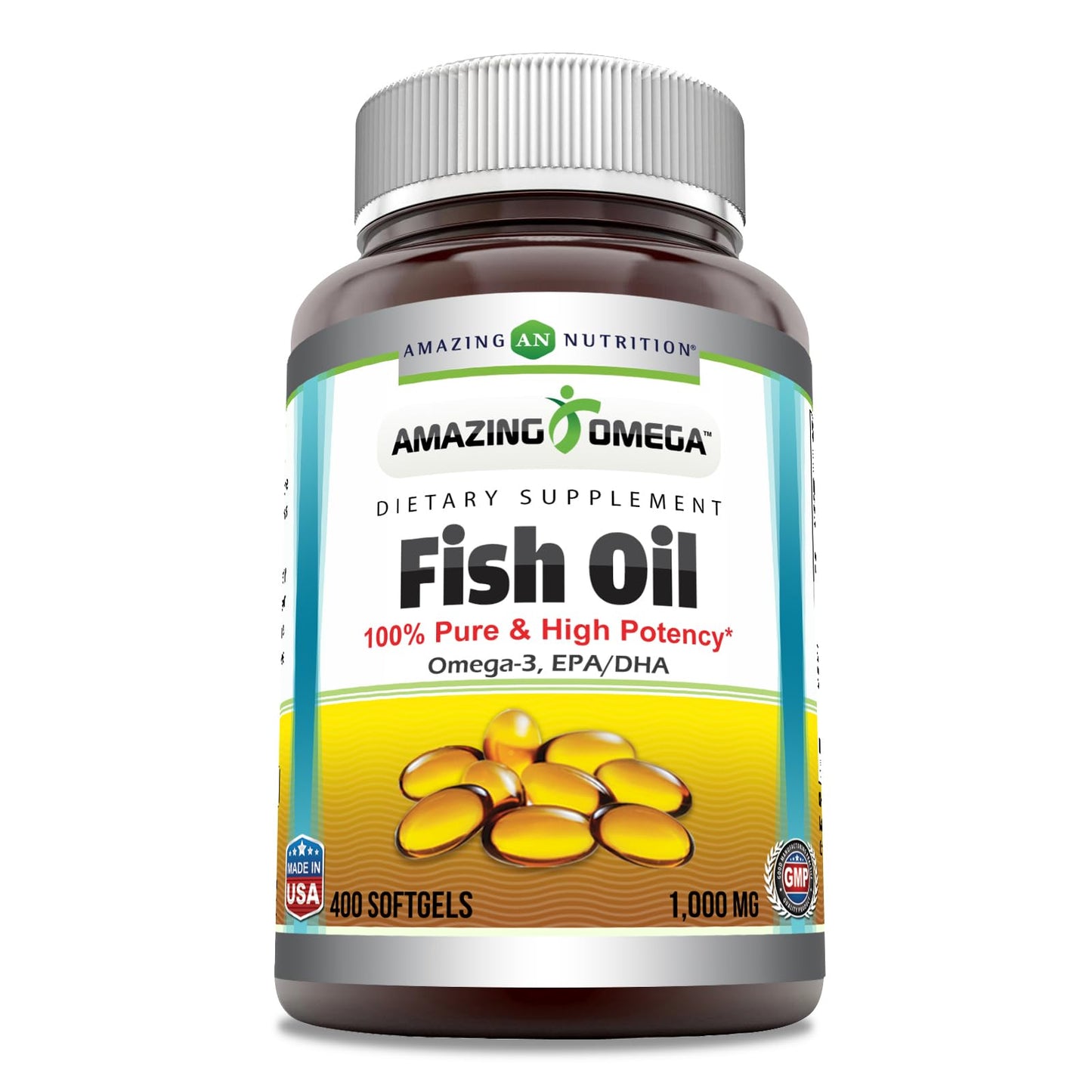 Amazing Nutrition Omega Fish Oil Supplement Softgel 1 Count