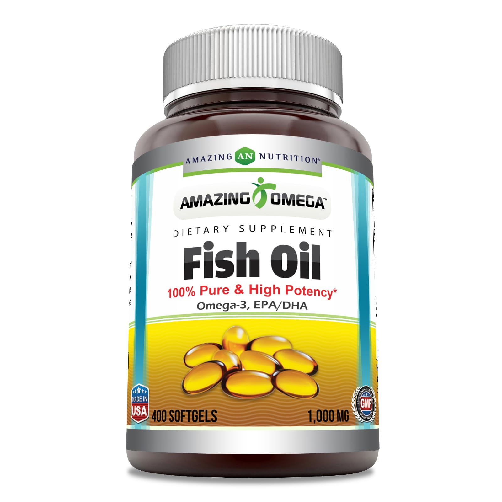 Amazing Nutrition Omega Fish Oil Supplement Softgel 1 Count