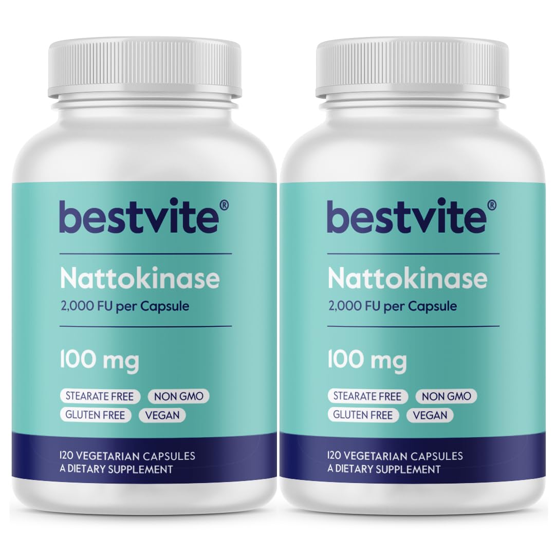 BESTVITE Nattokinase 100mg (2000 FU), 240 Capsules